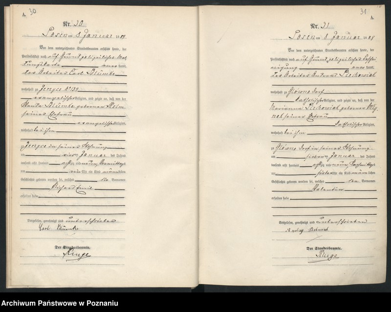 Obraz 19 z jednostki "Księga urodzeń t. I"