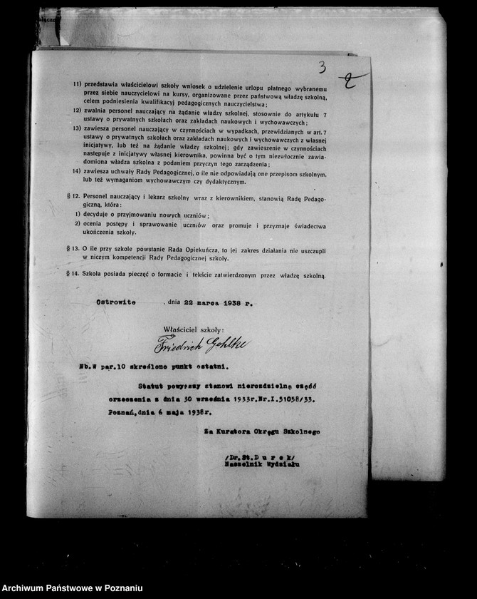 Obraz 6 z jednostki "Prywatna Szkoła Powszechna z niemieckim językiem nauczania- Ostrowite powiat Mogilno"