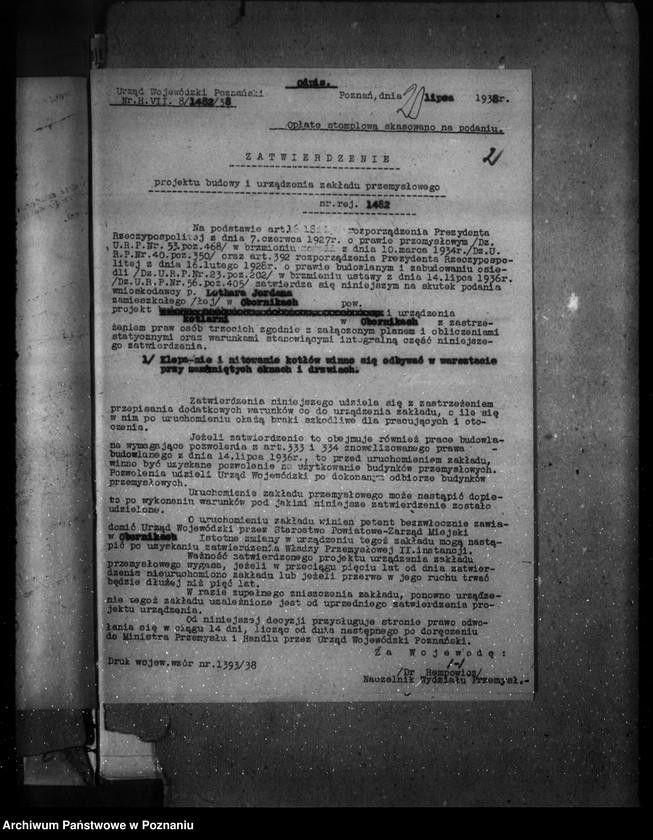 Obraz 6 z jednostki "/Warsztat kotlarski Lothar Jordan w Obornikach zatwierdzenie urządzenia/"