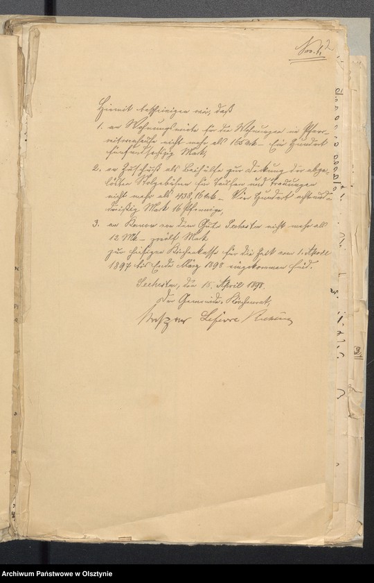 image.from.unit.number "Beläge zur Rechnung der Kirchenkasse Seehesten"