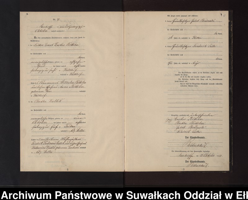 image.from.unit.number "Heiraths-Neben-Register des Preussischen Standes-Amtes Neuhoff Kreis Loetzen"