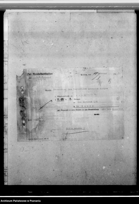 Obraz 9 z jednostki "Pawlowski, Tadeus; Karpow, Leonidas - ubieganie się o zatrudnienie w administracji ogólnej"