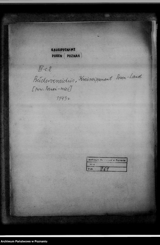 Obraz 4 z jednostki "Bücherverzeichnis, Kreissippenamt Posen-Land [powiat Poznań-wieś]"