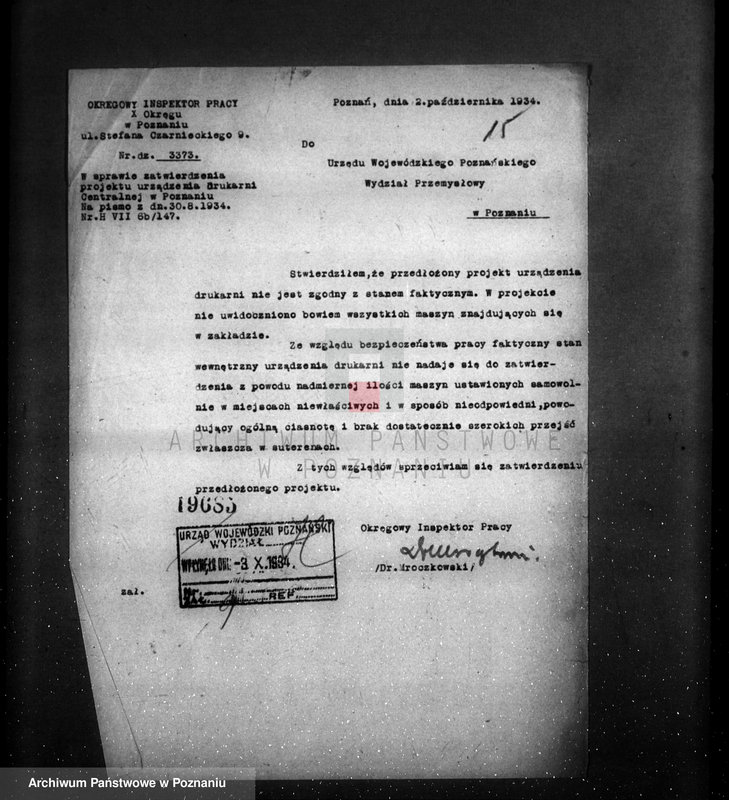 Obraz 19 z jednostki "Zatwierdzenie Drukarni Lotniczej przy Al.. Marcinkowskiego 25"