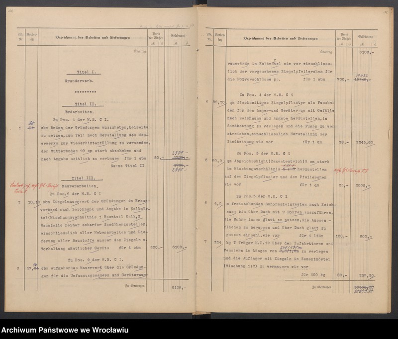 Obraz 8 z jednostki "Sonderentwurf und Kostenanschlag für einen Gerätenschuppen und ein Nadelschutzdach am Wehr in Bartheln"
