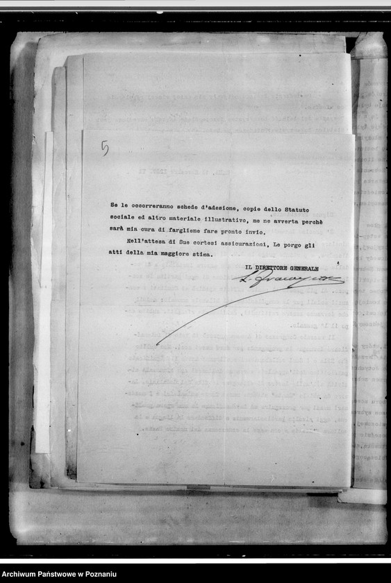 Obraz 9 z jednostki "Stowarzyszenie "Polonia-Italia" w Poznaniu: a/ Sprawozdanie z działalności /1926-1927/, b/ Protokoły walnych zebrań /1927, 1933/, c/ Statut /1934 rok/, d/ Korespondencja"