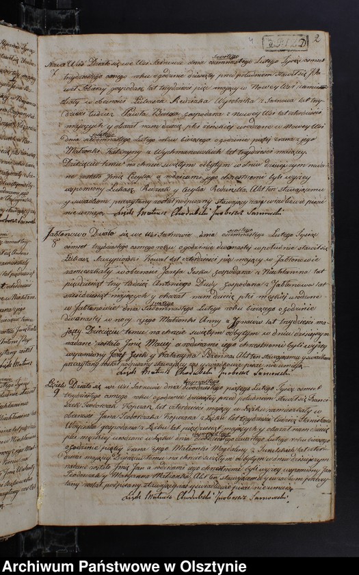 image.from.unit.number "Duplikat Urodzonych Zaslubionych Zmarłych w parafii Sarnowskiey z roku 1838"
