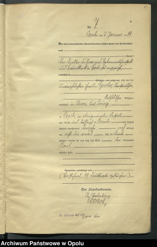 image.from.unit.number "Urząd Stanu Cywilnego Opole Księga Urodzeń Rok 1914 1-519"