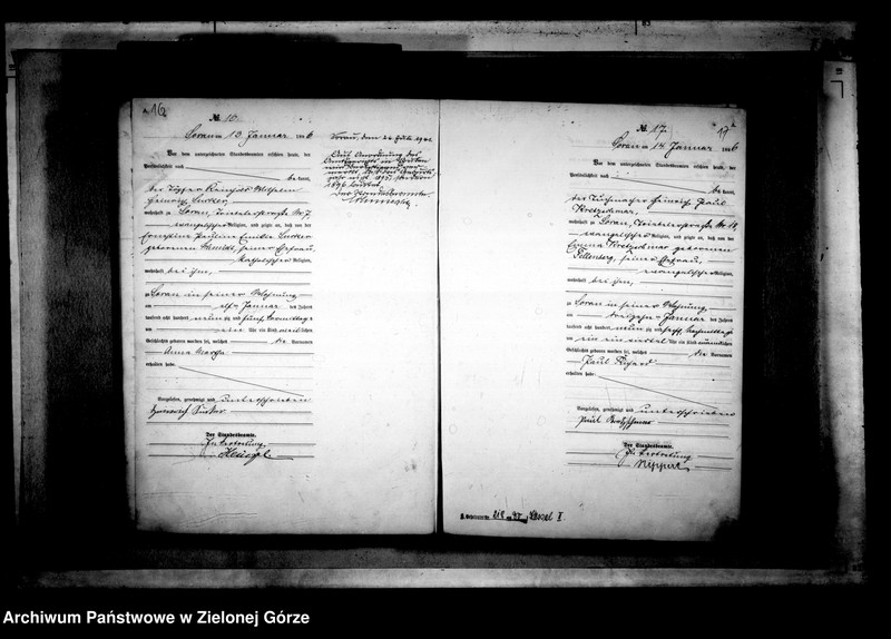 Obraz 13 z jednostki "[Księga akt urodzenia rok 1896-Żary miasto]"