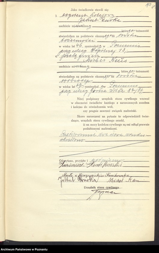 Obraz 12 z jednostki "Księga miejscowa małżeństw tom I [Rejestr główny małżeństw]"