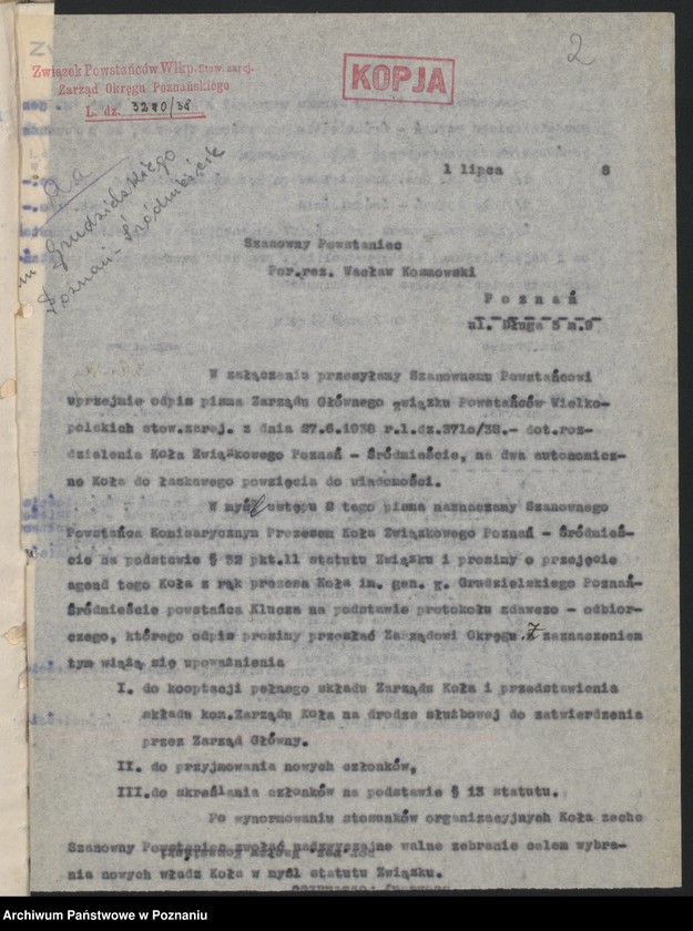 Obraz 5 z jednostki "Koło Śródmieście im. gen. Grudzielskiego w Poznaniu."
