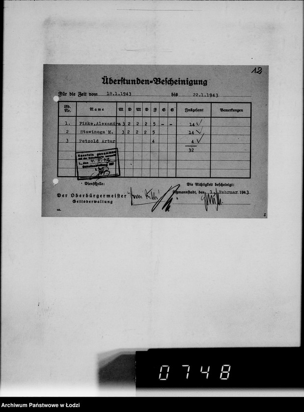 Obraz 16 z jednostki "Überstunden"