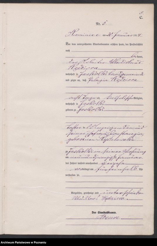 Obraz 7 z jednostki "Sterbe-Haupt--Register"