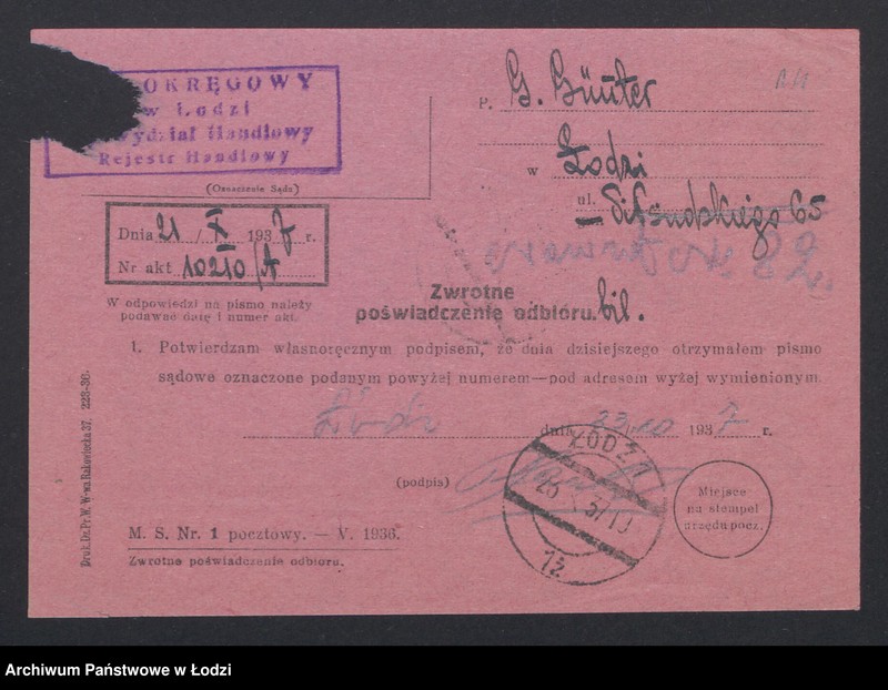 Obraz 16 z jednostki "A. Müller - - G. Günter – skład mebli"