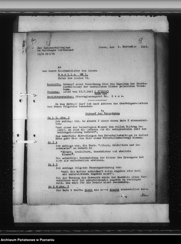 Obraz 13 z jednostki "Verordnung über die Rechtsverhältnisse der Schutzangehörigen und staatenlosen unehelichen Kinder polnischen Volkstums"