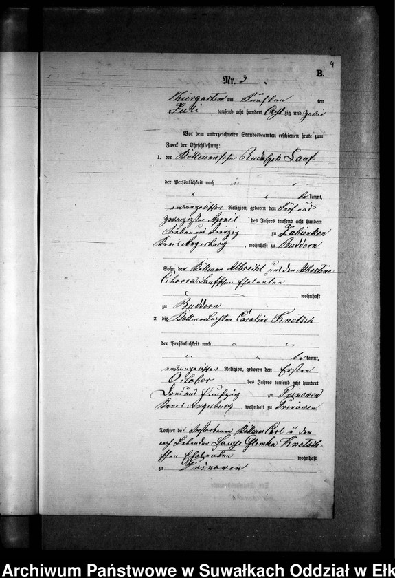 image.from.unit.number "Heiraths-Neben-Register des Preussischen Standes-Amtes Prinowen Kreis Angerburg"