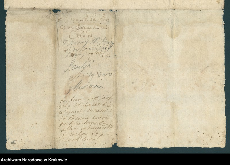 image.from.unit.number "Szczawińscy - Franciszek, wojewodzic podlaski: 1. Akta procesowo-majątkowe z Wilczewskimi 1671; 2. Akta spadkowe po Franciszku - żony Aleksandry i syna Jerzego 1691-1709"