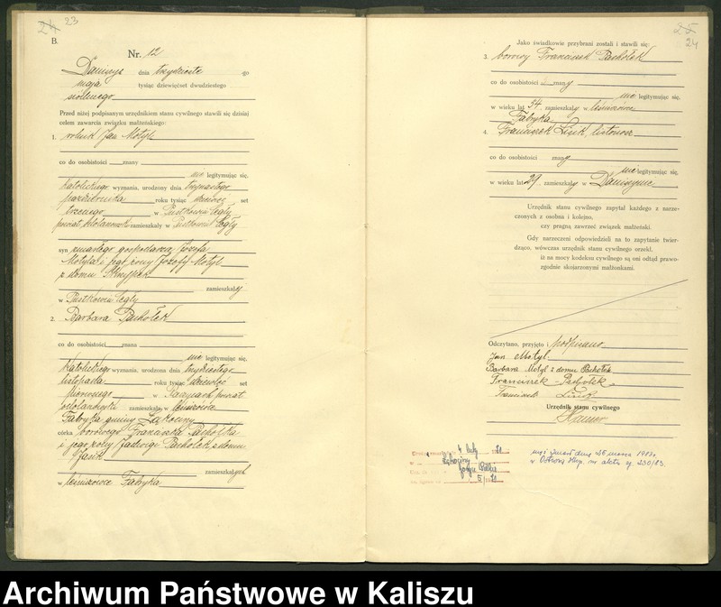 Obraz 15 z jednostki "[Księga małżeństw]"