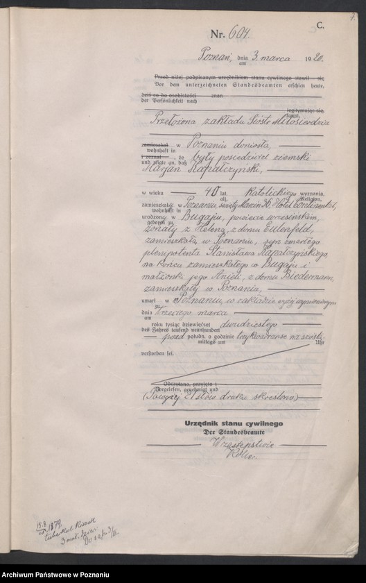 Obraz 9 z jednostki "Księga miejscowa zgonów tom II [Rejestr główny zgonów]"