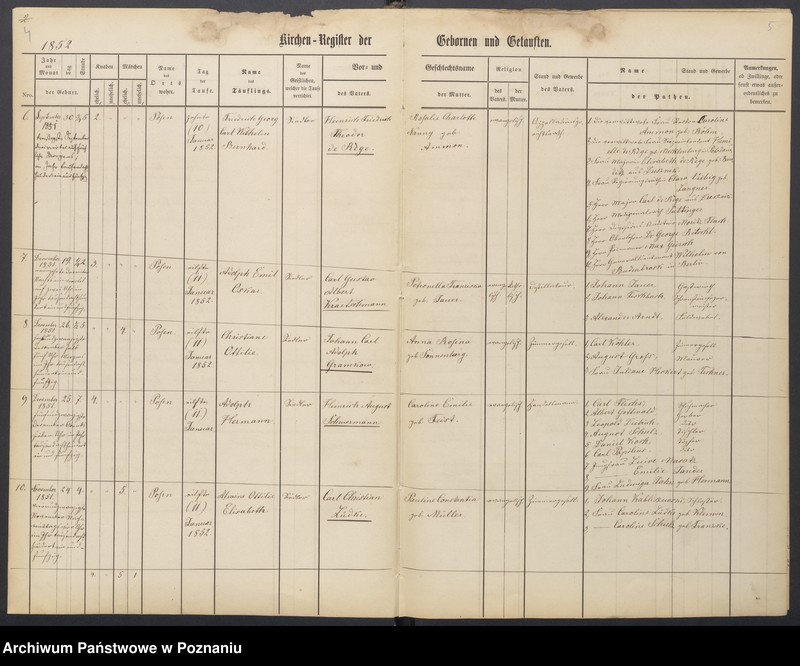 Obraz 5 z jednostki "Duplikat der Register der Gebornen, Getauften, Getrauten und Verstorbenen"