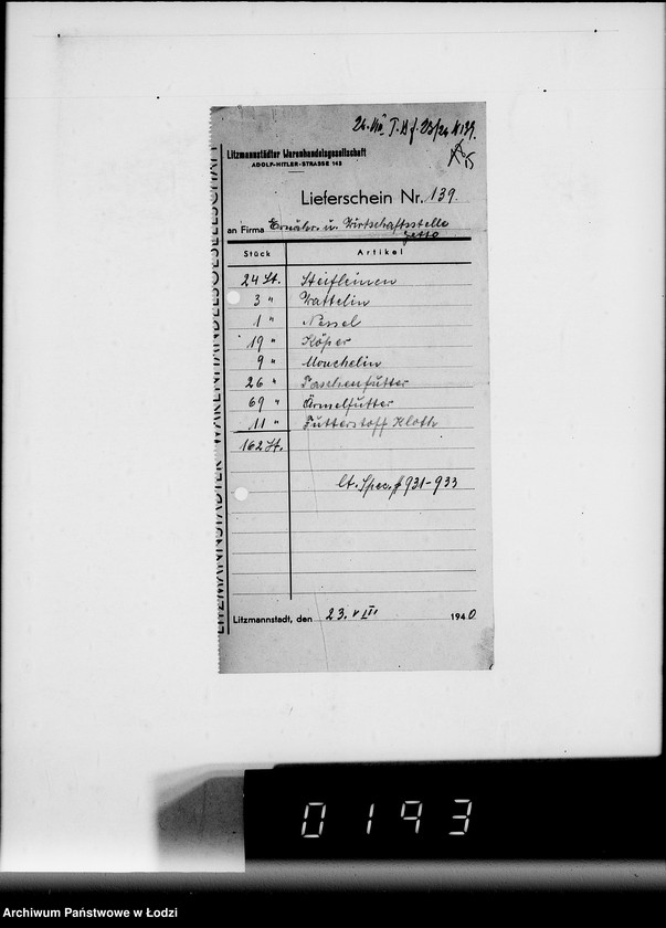 Obraz 19 z jednostki "Textil Waren Lieferscheine"