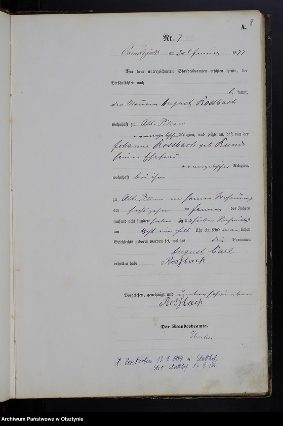 image.from.unit.number "Geburts-Haupt-Register Tom I,Nr 1 - 106"