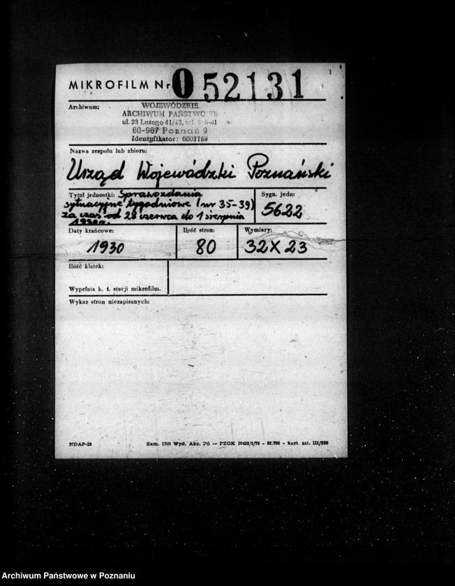 Obraz 2 z jednostki "Sprawozdania sytuacyjne tygodniowe za czas od 28 czerwca do 1 sierpnia 1930 r /nr 35-39/"