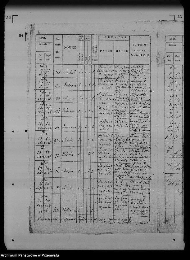 image.from.unit.number "[Kopie ksiąg metrykalnych parafii Święte z filią Zadąbrowie (dekanat Radymno)]"