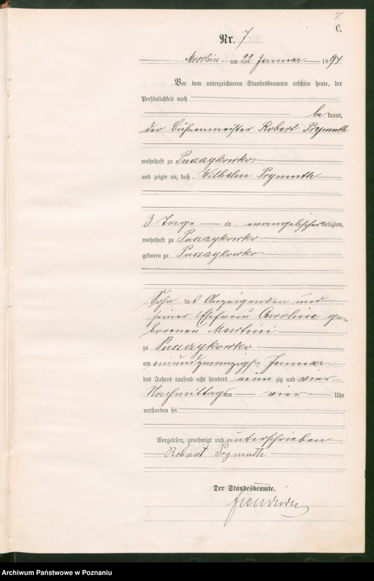 Obraz 10 z jednostki "Księga zgonów"