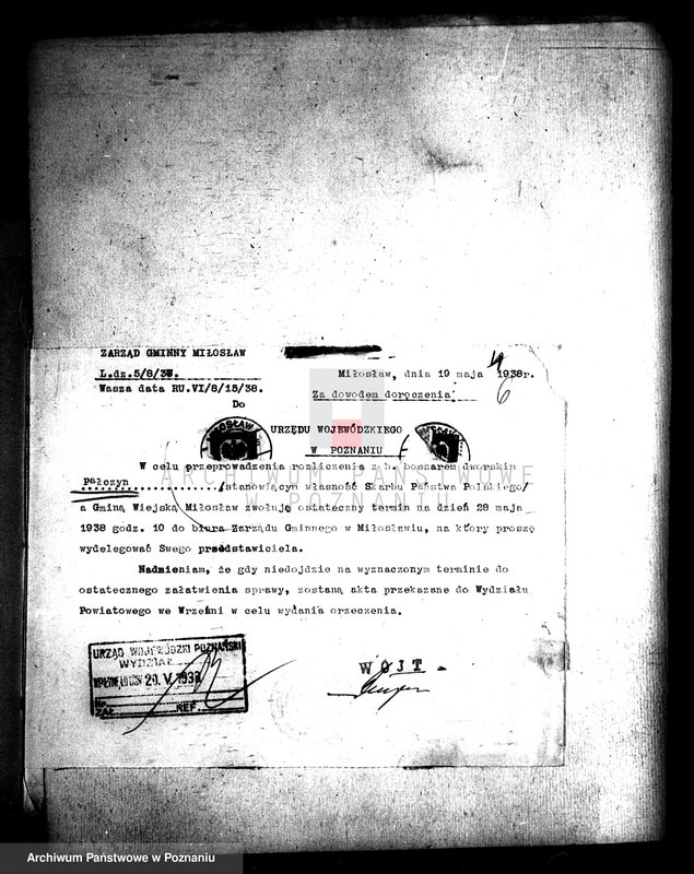 Obraz 10 z jednostki "Rozliczenie z gminą Miłosław odnośnie rozparcelowanego obszaru dworskiego Połczyn w powiecie wrzesińskim"