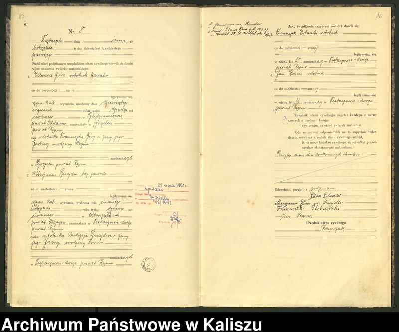 Obraz 10 z jednostki "[Księga małżeństw]"