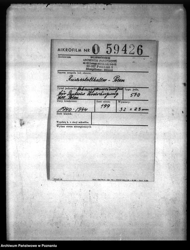 Obraz 2 z jednostki "Wohnungszuweisungen für Deutsche. Verdrängung der Polen."