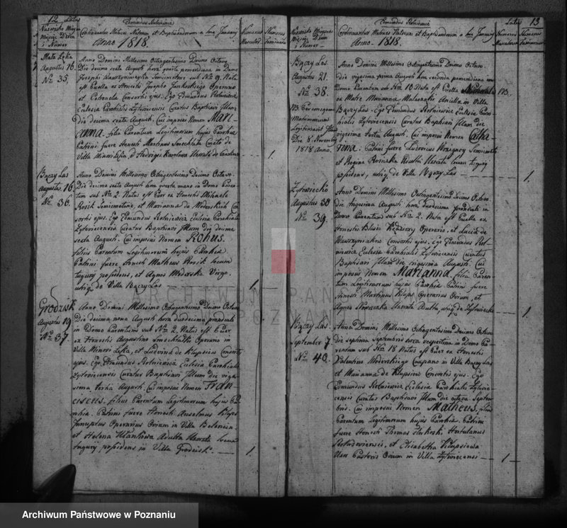 Obraz 9 z jednostki "Liber baptisatorum, copulatorum, mortuorum"