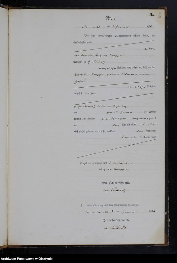 Obraz z jednostki "Geburts-Neben-Register Nr 1 - 50"