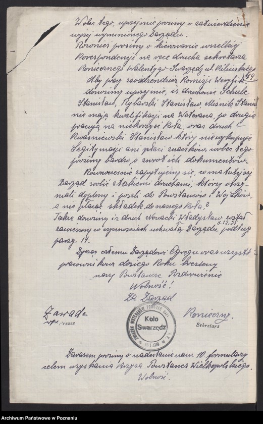 Obraz 15 z jednostki "Swarzędz, powiat Poznań - akta koła."