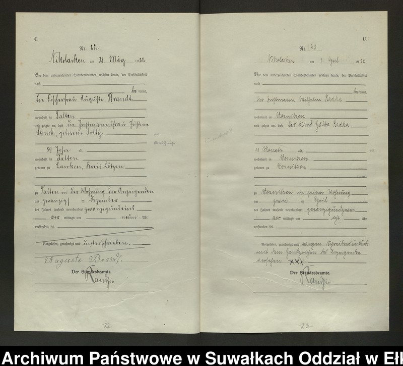 image.from.unit.number "Sterbe=Haupt=Register des Königlichen Preussischen Standes-Amtes Nikolaiken Kreis Sensburg"