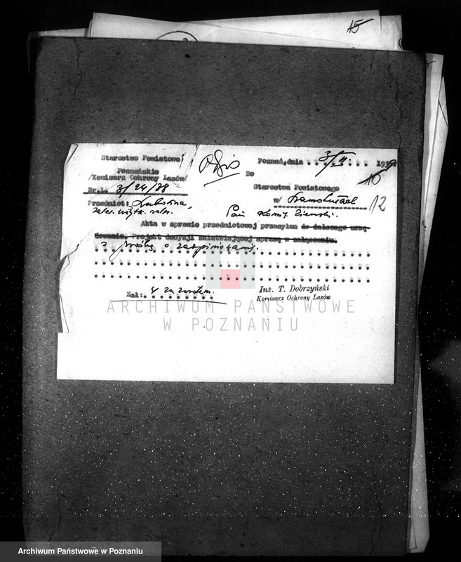 image.from.unit.number "Plan urządzenia gospodarstwa leśnego dla lasu majętności Lubosina powiat szamotulski 1938-1948"