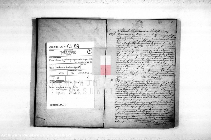 Obraz 3 z jednostki "Duplikat Aktov Uroždennych, Umeršîch i Brakosočetovšichsja iz Krasnopolskago Prichoda za 1876 god."