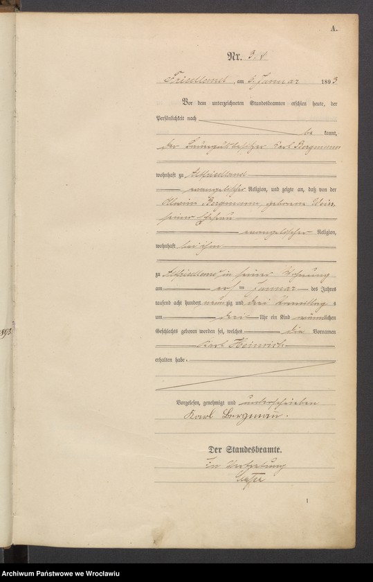 image.from.unit.number "Księga urodzeń USC Mieroszów (Friedland) 1893"