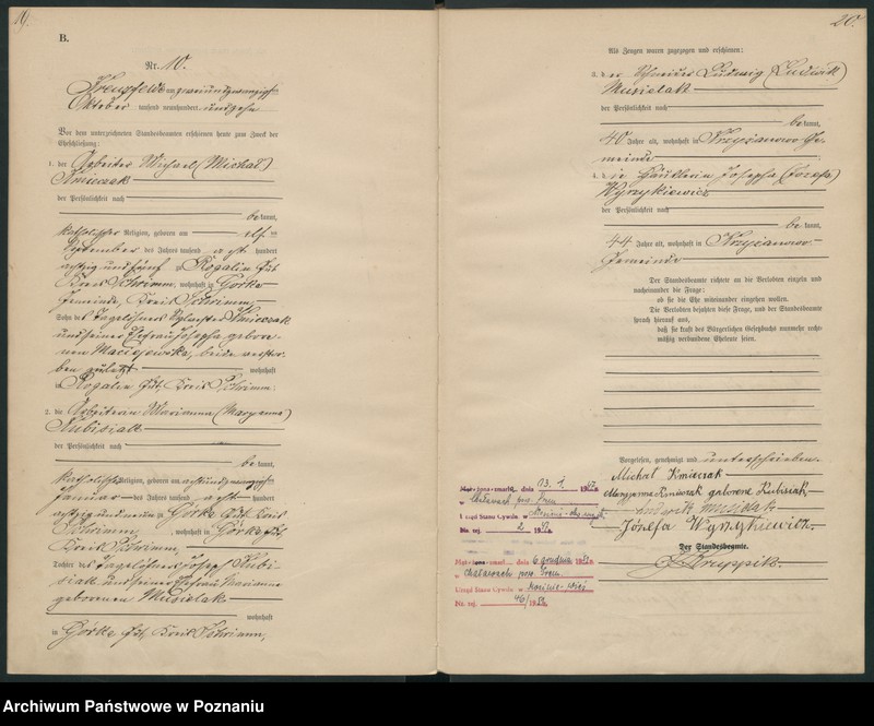 Obraz 12 z jednostki "Heirats-Haupt-Register"