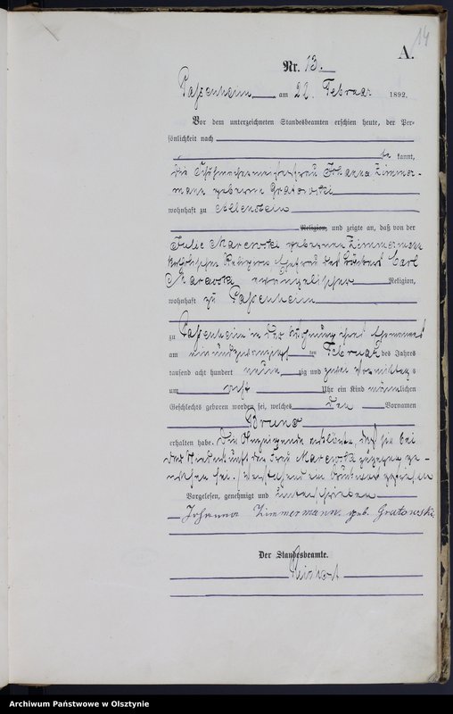 image.from.unit.number "Geburts-Haupt-Register Nr 1 - 74"