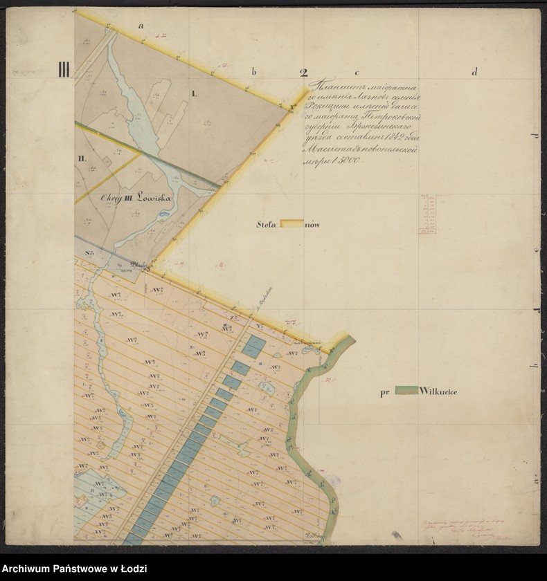 Obraz 3 z jednostki "Plan dóbr donacyjnych Łaznów ... sporządzonych przy urządzeniu .."
