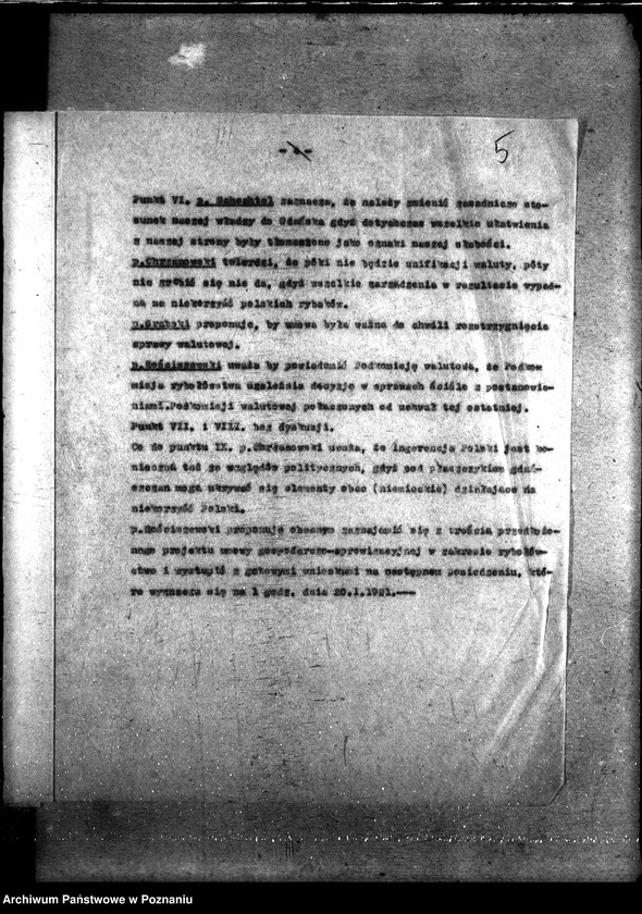 Obraz 9 z jednostki "Sprawy szczegółowo-administracyjne Pertraktacje z Niemcami w sprawie rybołówstwa morskiego"