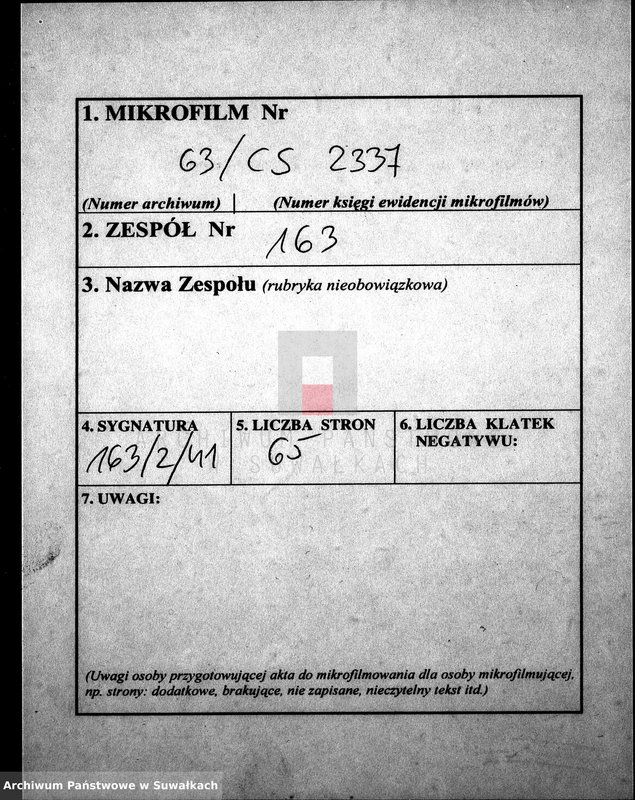 image.from.unit.number "[Dokumenty do akt małżeństw wyznania rzymskokatolickiego parafii w Sejnach]"
