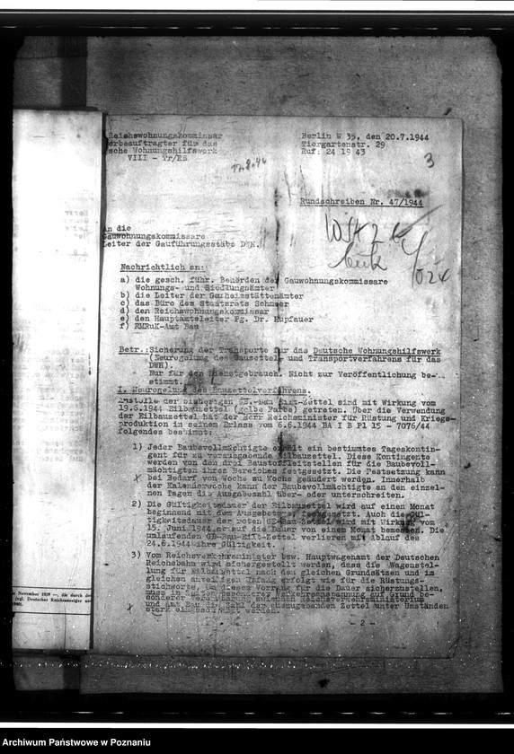 Obraz 7 z jednostki "DWH - Transporte der Baustoffe für Behelfsheime"