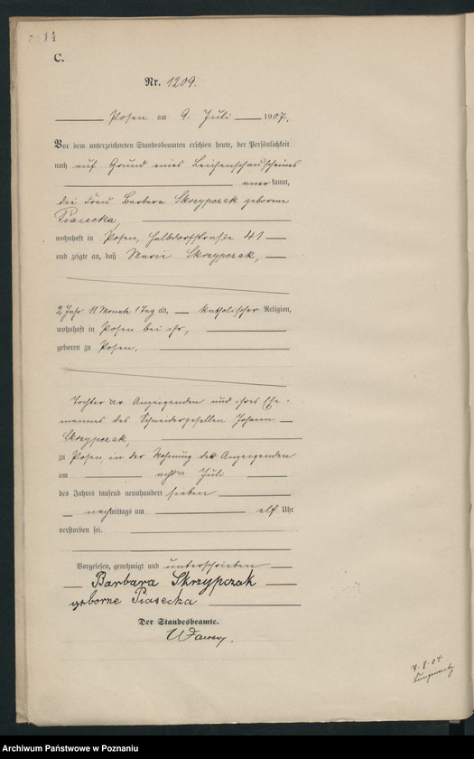 Obraz 16 z jednostki "Księga miejscowa zgonów tom III [Rejestr główny zgonów]"