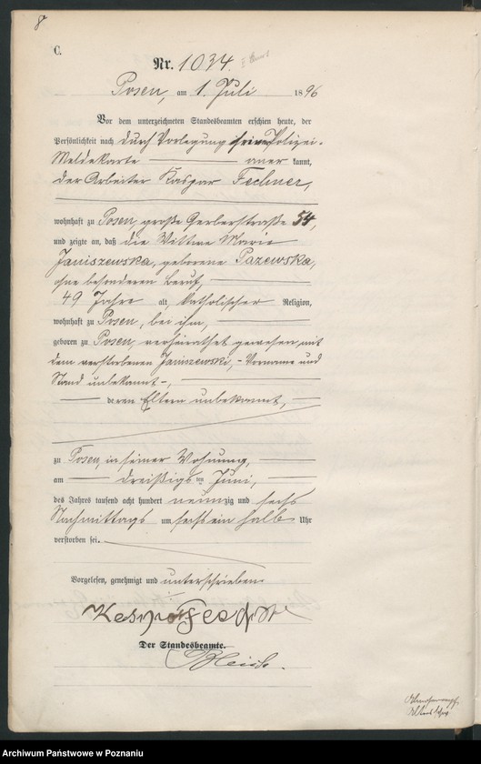 Obraz 11 z jednostki "Księga zgonów t. III"