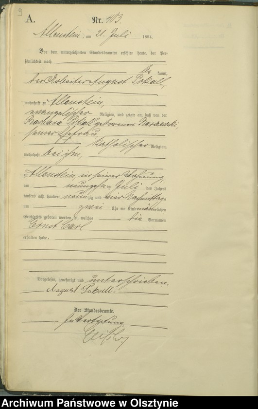 image.from.unit.number "Geburts-Haupt-Register Tom II,Nr 396 - 743"