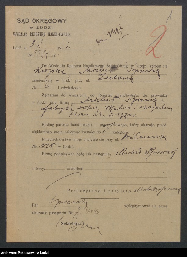 Obraz 3 z jednostki "Michał Śpiewak – prowadzenie fabryki sukna, tkalnia i skręcalnia"