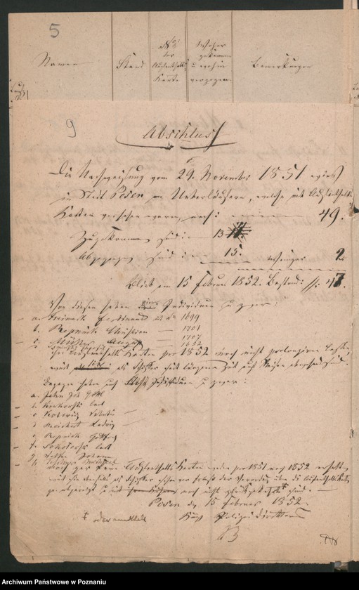 Obraz 12 z jednostki "A. betr. die verschiedenen Korrespondenzen wegen Ausweisung der polnischen Überläufer sowie auch die dem Herrn Ober Präsidenten bezüglich dieser Individuen einzureichenden Veränderungs-Nachweisungen"